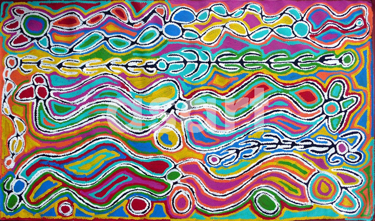 Untitled, by Aboriginal artist Judy Watson Napangardi (Australia)