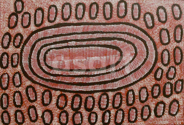 Swamps near Nyrripi (11NGP 0011), by Aboriginal artist Ngoia Pollard Napaltjarri (Australia)
