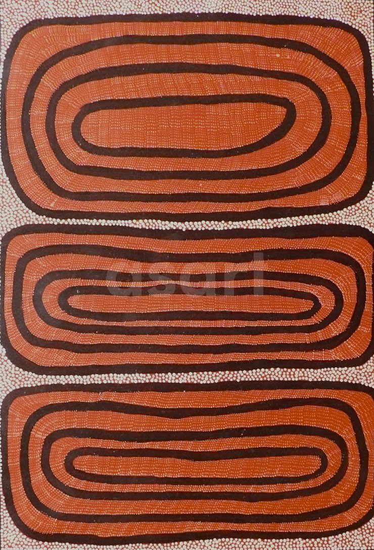 Swamps near Nyrripi (11NPN 00599T), by Aboriginal artist Ngoia Pollard Napaltjarri (Australia)