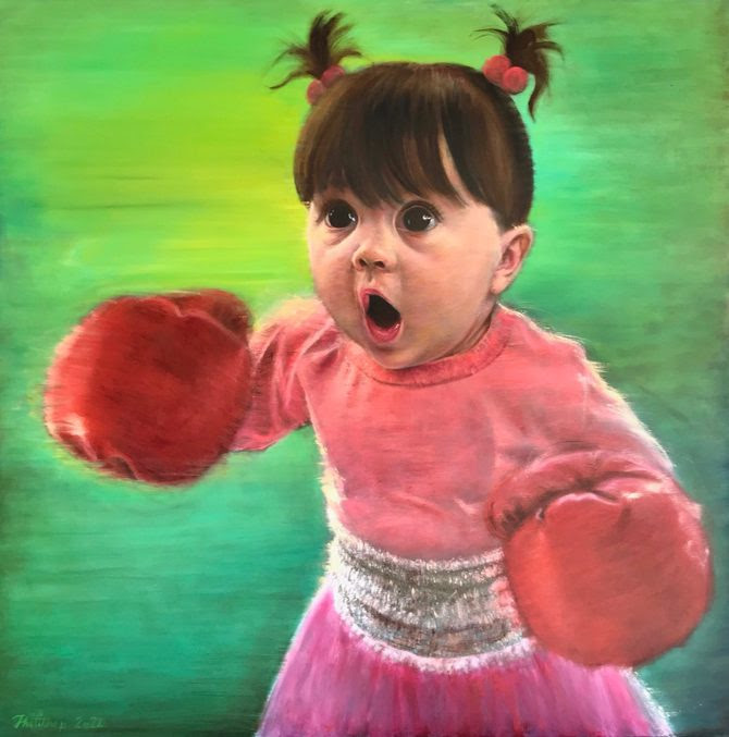 Party Boxer!, oil in canvas by artist Thitithep Roeknamchai (Thailand)
